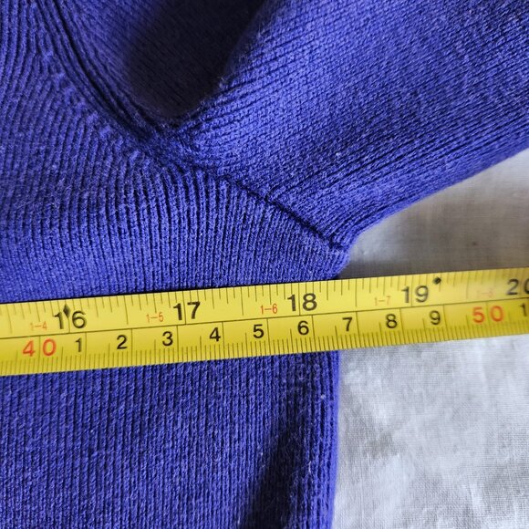 Anne Klein Sweater Cardigan Women's Size PS Purple 3/4 Bell Sleeve Button Up - Picture 3 of 10